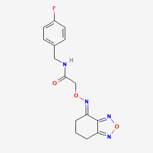molecular formula C15H15FN4O3 B5774773 2-[(6,7-dihydro-2,1,3-benzoxadiazol-4(5H)-ylideneamino)oxy]-N-(4-fluorobenzyl)acetamide 
