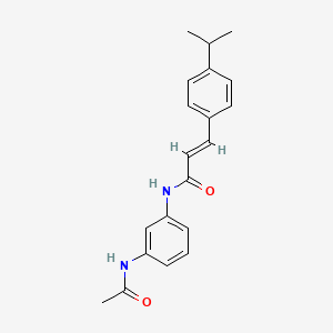 molecular formula C20H22N2O2 B5774781 N-[3-(acetylamino)phenyl]-3-(4-isopropylphenyl)acrylamide 