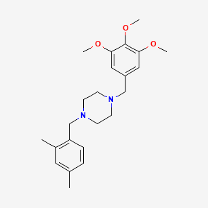 molecular formula C23H32N2O3 B5774795 1-(2,4-dimethylbenzyl)-4-(3,4,5-trimethoxybenzyl)piperazine 