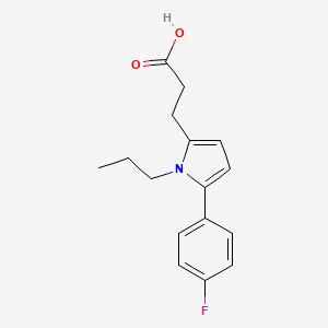 molecular formula C16H18FNO2 B5774804 3-[5-(4-fluorophenyl)-1-propyl-1H-pyrrol-2-yl]propanoic acid 