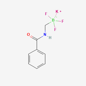 molecular formula C8H8BF3KNO B577481 Potassium benzamidomethyltrifluoroborate CAS No. 1253046-38-6