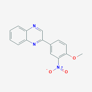 molecular formula C15H11N3O3 B5774814 2-(4-methoxy-3-nitrophenyl)quinoxaline 