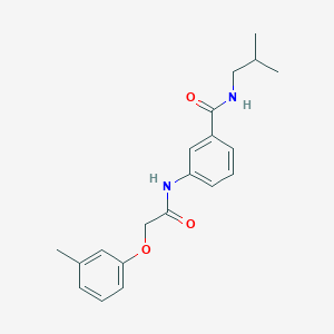 molecular formula C20H24N2O3 B5774820 N-isobutyl-3-{[(3-methylphenoxy)acetyl]amino}benzamide 