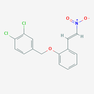 molecular formula C15H11Cl2NO3 B5774828 1,2-dichloro-4-{[2-(2-nitrovinyl)phenoxy]methyl}benzene 