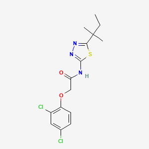 molecular formula C15H17Cl2N3O2S B5774833 2-(2,4-dichlorophenoxy)-N-[5-(1,1-dimethylpropyl)-1,3,4-thiadiazol-2-yl]acetamide 