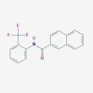 molecular formula C18H12F3NO B5774838 N-[2-(三氟甲基)苯基]-2-萘酰胺 