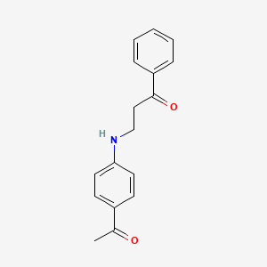 molecular formula C17H17NO2 B5774839 3-[(4-acetylphenyl)amino]-1-phenyl-1-propanone 