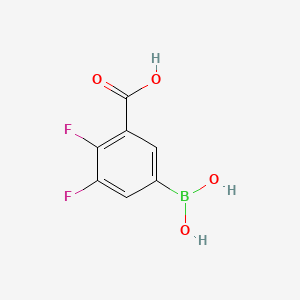 molecular formula C7H5BF2O4 B577485 3-Carboxy-4,5-difluorophenylboronic acid CAS No. 1217500-81-6