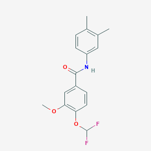 molecular formula C17H17F2NO3 B5774852 4-(difluoromethoxy)-N-(3,4-dimethylphenyl)-3-methoxybenzamide 