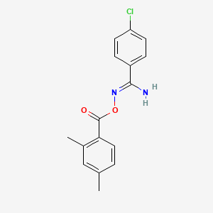 molecular formula C16H15ClN2O2 B5774894 4-chloro-N'-[(2,4-dimethylbenzoyl)oxy]benzenecarboximidamide 