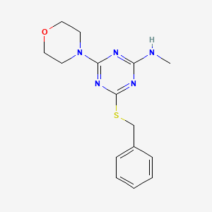 molecular formula C15H19N5OS B5774905 4-(benzylthio)-N-methyl-6-(4-morpholinyl)-1,3,5-triazin-2-amine 