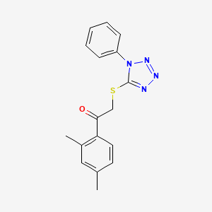 molecular formula C17H16N4OS B5774912 1-(2,4-dimethylphenyl)-2-[(1-phenyl-1H-tetrazol-5-yl)thio]ethanone 