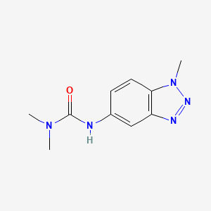 molecular formula C10H13N5O B5774914 N,N-dimethyl-N'-(1-methyl-1H-1,2,3-benzotriazol-5-yl)urea 