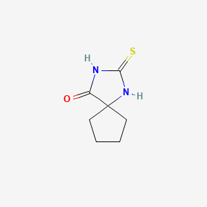 molecular formula C7H10N2OS B577493 2-Thioxo-1,3-diazaspiro[4.4]nonan-4-one CAS No. 14109-98-9