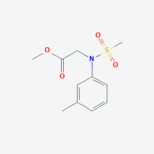 molecular formula C11H15NO4S B5774942 methyl N-(3-methylphenyl)-N-(methylsulfonyl)glycinate 