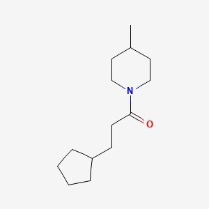molecular formula C14H25NO B5774946 1-(3-cyclopentylpropanoyl)-4-methylpiperidine 