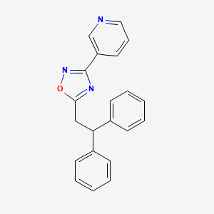 molecular formula C21H17N3O B5774952 3-[5-(2,2-diphenylethyl)-1,2,4-oxadiazol-3-yl]pyridine 