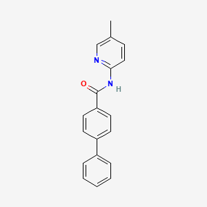 molecular formula C19H16N2O B5774982 N-(5-methyl-2-pyridinyl)-4-biphenylcarboxamide 