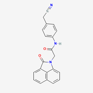 molecular formula C21H15N3O2 B5774986 N-[4-(cyanomethyl)phenyl]-2-(2-oxobenzo[cd]indol-1(2H)-yl)acetamide 