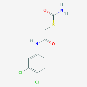 molecular formula C9H8Cl2N2O2S B5774987 S-{2-[(3,4-dichlorophenyl)amino]-2-oxoethyl} thiocarbamate 