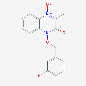 molecular formula C16H13FN2O3 B5775006 1-[(3-fluorobenzyl)oxy]-3-methyl-2(1H)-quinoxalinone 4-oxide 