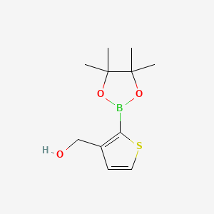 molecular formula C11H17BO3S B577504 (2-(4,4,5,5-Tetramethyl-1,3,2-dioxaborolan-2-yl)thiophen-3-yl)methanol CAS No. 1310384-43-0