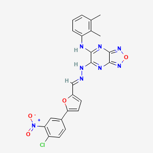 molecular formula C23H17ClN8O4 B5775045 5-(4-chloro-3-nitrophenyl)-2-furaldehyde {6-[(2,3-dimethylphenyl)amino][1,2,5]oxadiazolo[3,4-b]pyrazin-5-yl}hydrazone 