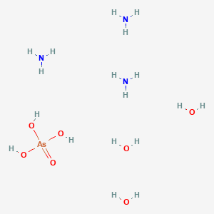 molecular formula AsH18N3O7 B577506 Ammonium orthoarsenate trihydrate CAS No. 13477-86-6