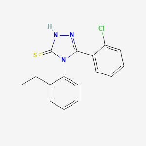 molecular formula C16H14ClN3S B5775069 5-(2-chlorophenyl)-4-(2-ethylphenyl)-2,4-dihydro-3H-1,2,4-triazole-3-thione 