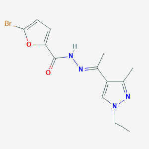 molecular formula C13H15BrN4O2 B5775085 5-bromo-N'-[1-(1-ethyl-3-methyl-1H-pyrazol-4-yl)ethylidene]-2-furohydrazide 