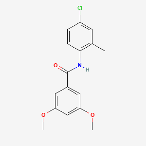 molecular formula C16H16ClNO3 B5775086 N-(4-chloro-2-methylphenyl)-3,5-dimethoxybenzamide 