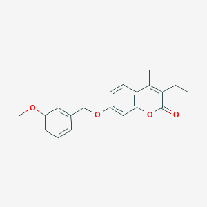 molecular formula C20H20O4 B5775097 3-ethyl-7-[(3-methoxybenzyl)oxy]-4-methyl-2H-chromen-2-one 
