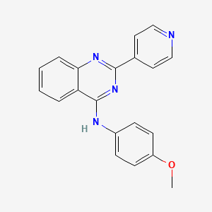 molecular formula C20H16N4O B5775099 N-(4-methoxyphenyl)-2-(4-pyridinyl)-4-quinazolinamine 