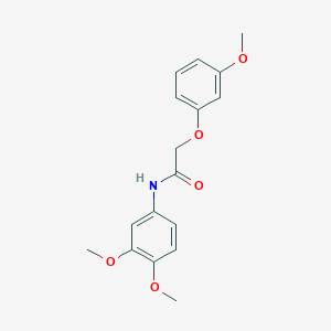 molecular formula C17H19NO5 B5775112 N-(3,4-dimethoxyphenyl)-2-(3-methoxyphenoxy)acetamide 