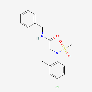 molecular formula C17H19ClN2O3S B5775113 N~1~-benzyl-N~2~-(4-chloro-2-methylphenyl)-N~2~-(methylsulfonyl)glycinamide 