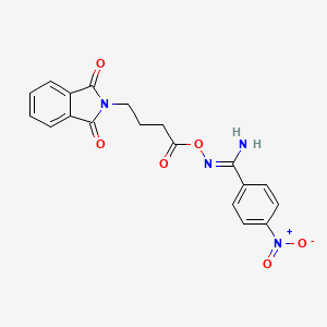 molecular formula C19H16N4O6 B5775133 N'-{[4-(1,3-dioxo-1,3-dihydro-2H-isoindol-2-yl)butanoyl]oxy}-4-nitrobenzenecarboximidamide 