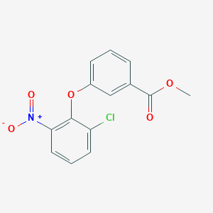 molecular formula C14H10ClNO5 B5775160 methyl 3-(2-chloro-6-nitrophenoxy)benzoate 