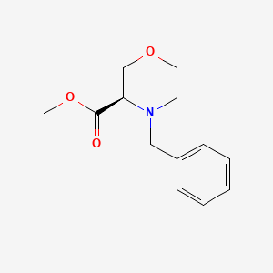 molecular formula C13H17NO3 B577517 (R)-甲基 4-苄基吗啉-3-羧酸酯 CAS No. 1235134-83-4