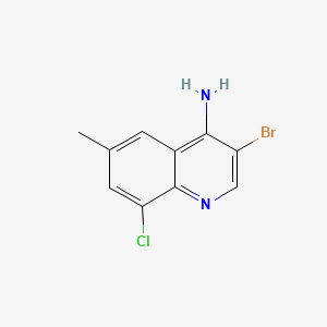 B577518 3-Bromo-8-chloro-6-methylquinolin-4-amine CAS No. 1209212-83-8