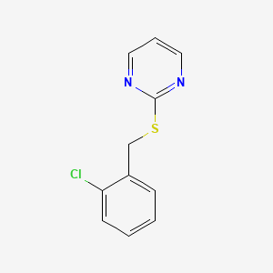molecular formula C11H9ClN2S B5775187 2-[(2-chlorobenzyl)thio]pyrimidine 