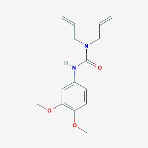 molecular formula C15H20N2O3 B5775235 N,N-diallyl-N'-(3,4-dimethoxyphenyl)urea 