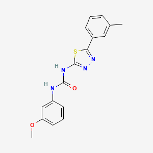 molecular formula C17H16N4O2S B5775271 N-(3-methoxyphenyl)-N'-[5-(3-methylphenyl)-1,3,4-thiadiazol-2-yl]urea 