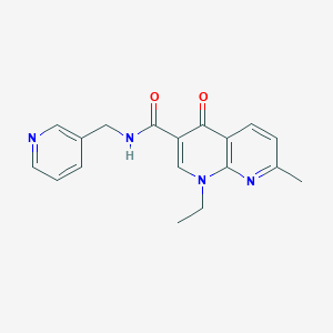 molecular formula C18H18N4O2 B5775274 1-ethyl-7-methyl-4-oxo-N-(3-pyridinylmethyl)-1,4-dihydro-1,8-naphthyridine-3-carboxamide 