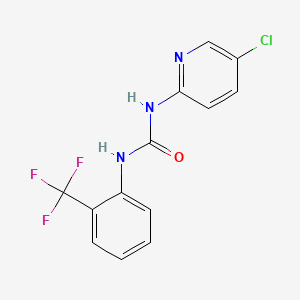 molecular formula C13H9ClF3N3O B5775281 N-(5-chloro-2-pyridinyl)-N'-[2-(trifluoromethyl)phenyl]urea 