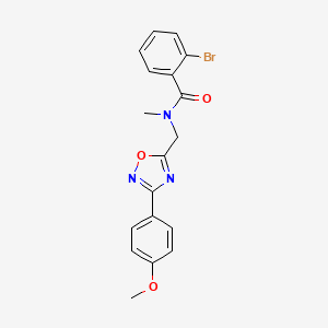 molecular formula C18H16BrN3O3 B5775287 2-bromo-N-{[3-(4-methoxyphenyl)-1,2,4-oxadiazol-5-yl]methyl}-N-methylbenzamide 