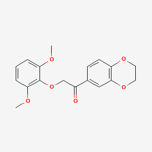 molecular formula C18H18O6 B5775292 1-(2,3-dihydro-1,4-benzodioxin-6-yl)-2-(2,6-dimethoxyphenoxy)ethanone 