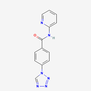 molecular formula C13H10N6O B5775359 N-2-pyridinyl-4-(1H-tetrazol-1-yl)benzamide 