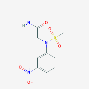 molecular formula C10H13N3O5S B5775363 N~1~-methyl-N~2~-(methylsulfonyl)-N~2~-(3-nitrophenyl)glycinamide 