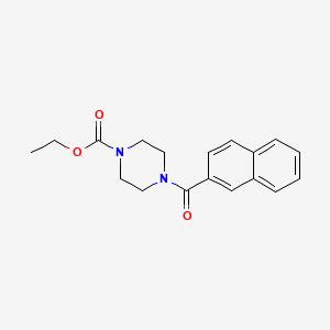 molecular formula C18H20N2O3 B5775380 ethyl 4-(2-naphthoyl)-1-piperazinecarboxylate 