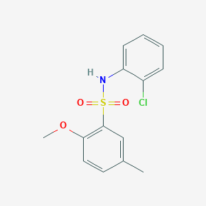 molecular formula C14H14ClNO3S B5775394 N-(2-chlorophenyl)-2-methoxy-5-methylbenzenesulfonamide 